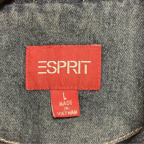 VTG 90s Spirit Denim Fringe Wester Jacket Womens Size L - Picture 3 of 3